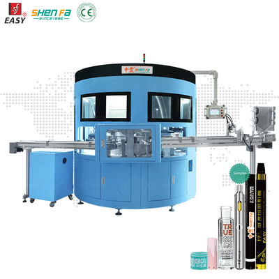quality Dia 8-25MM Three Color Screen Printing Machine For Cosmetic Pen Barrels Eyeliner Bottle factory