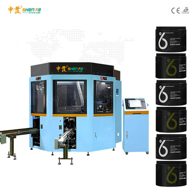 Three Color All In One Machine Screen Printing And Hot Stamping For Plastic Jar