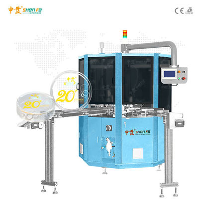 Cosmetic Flat Foundation Box Automatic Screen Printing Machine Hot Stamping