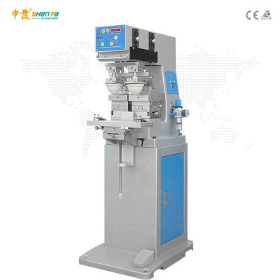 One Color Two Pads Semi Automatic Pad Printing Machine With Shuttle Station
