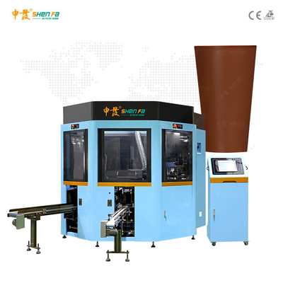 Coffee Cone Cups Silk Screen Printing Machines With UV Curing Flame Treatment