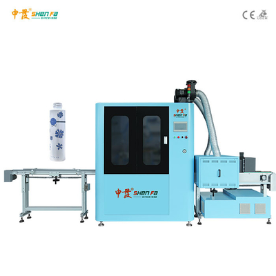 25 Pcs / Minute Automatic Screen Printing Machine For Cylindrical Round Flat Bottle Tubes