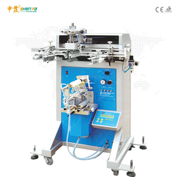 Cylindrical Conical Oval Bottles Semi Automatic Screen Printing Machine