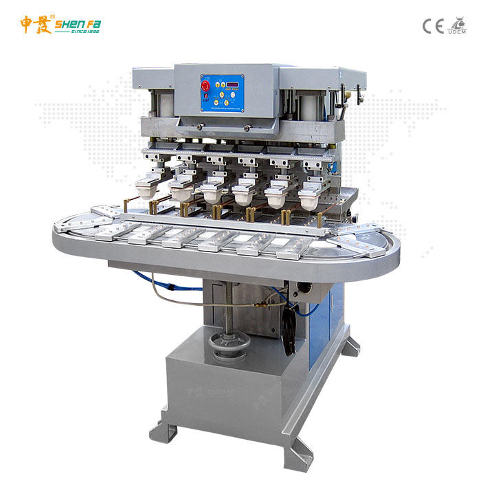 100X300mm Six Color Semi Automatic Pad Printing Machine