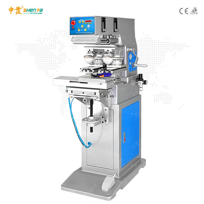 2 Colors 90mm Ink Cups Pad Printing Machine With Lifted Head Model