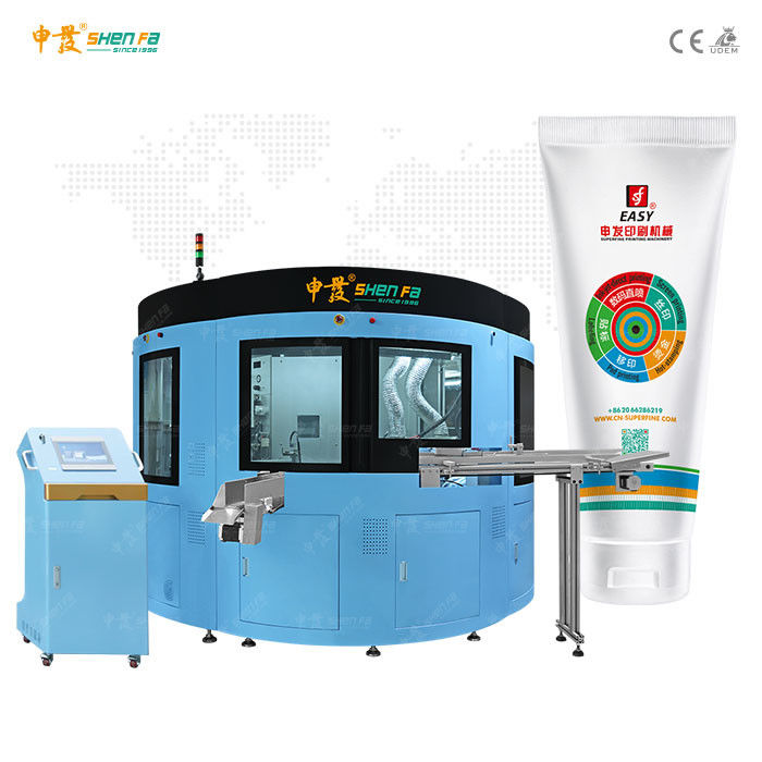Fully Automatic Screen Printing Machine 6 Color 6 Station Servo Screen Printer For Bottle