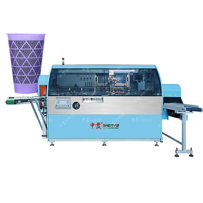 Conical Servo UV Drying Silkscreen Printing Machine For Cups Full Automatic