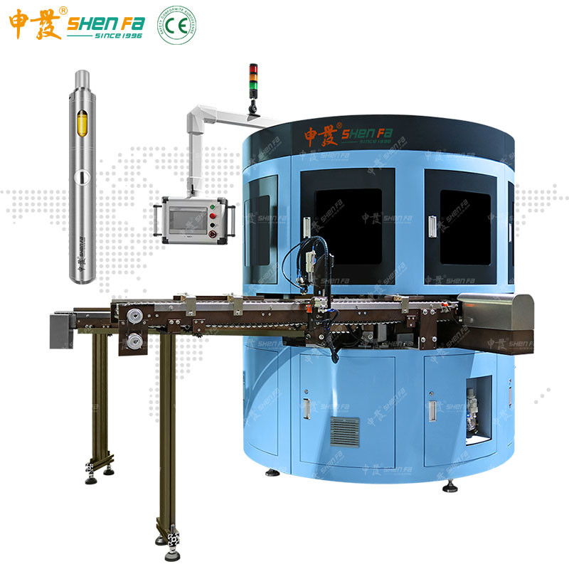 Metal E Vape Tubes Auto Servo Screen Printing Machine With UV Dryer